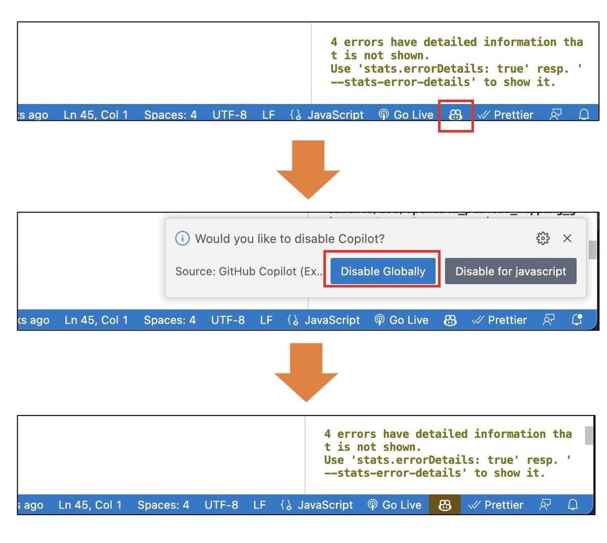 Disable GitHub Copilot on Visual Studio Code