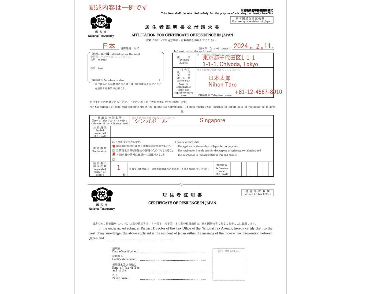 An example of proof of country of residence