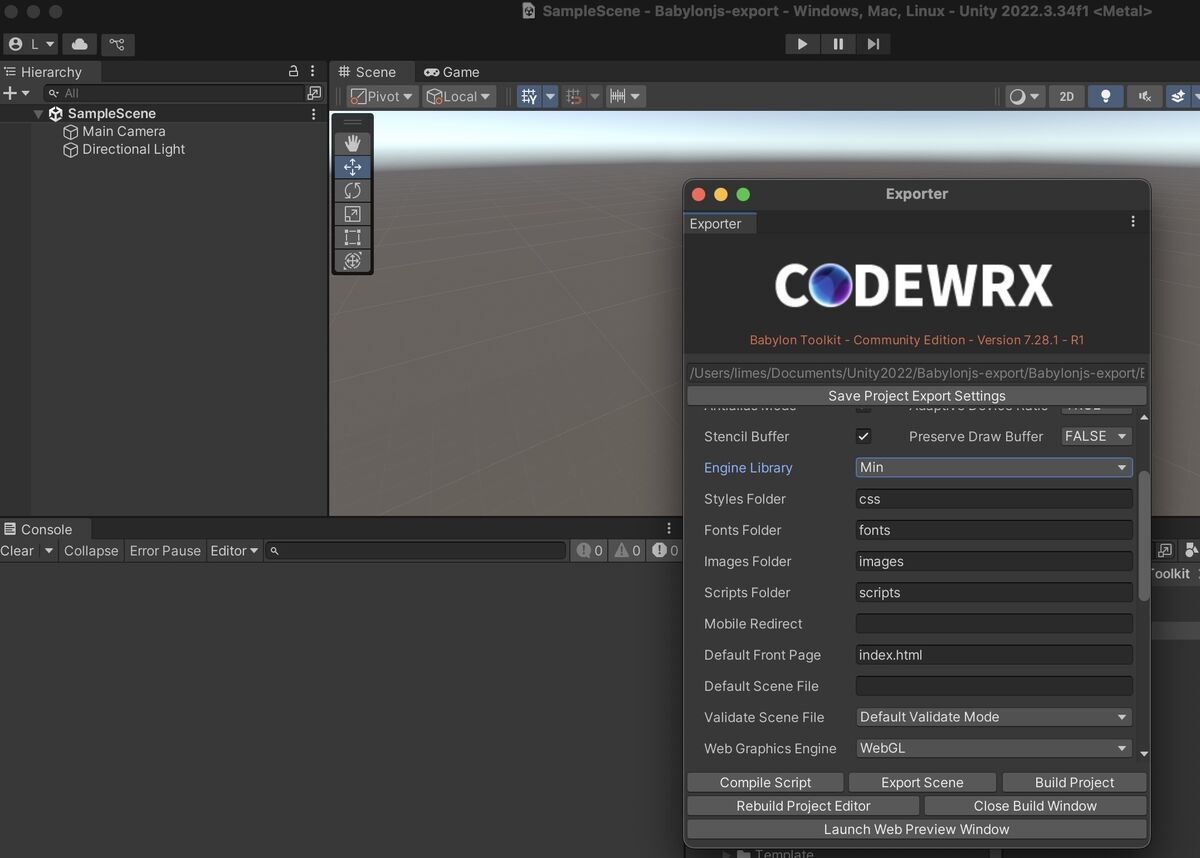 Babylon Toolkit on Unity