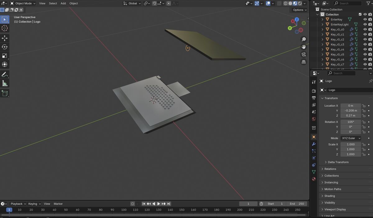 Auto-generated laptop on Blender MCP and Claude
