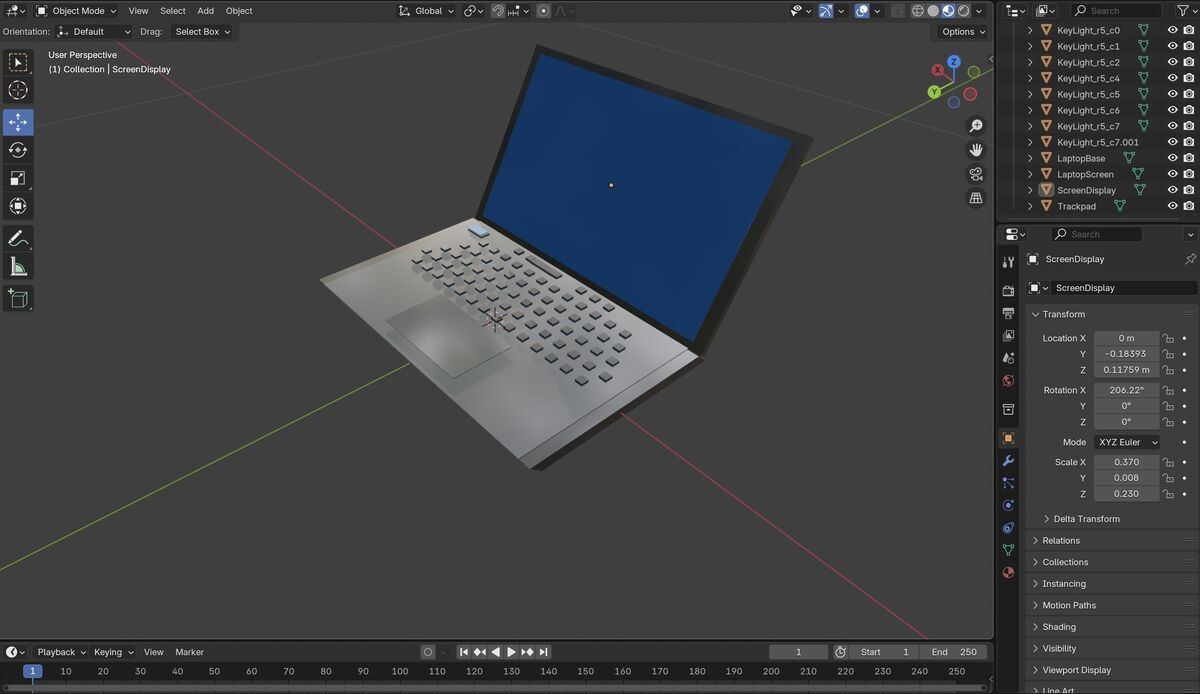 Auto-Gen and modified laptop 3D model v1