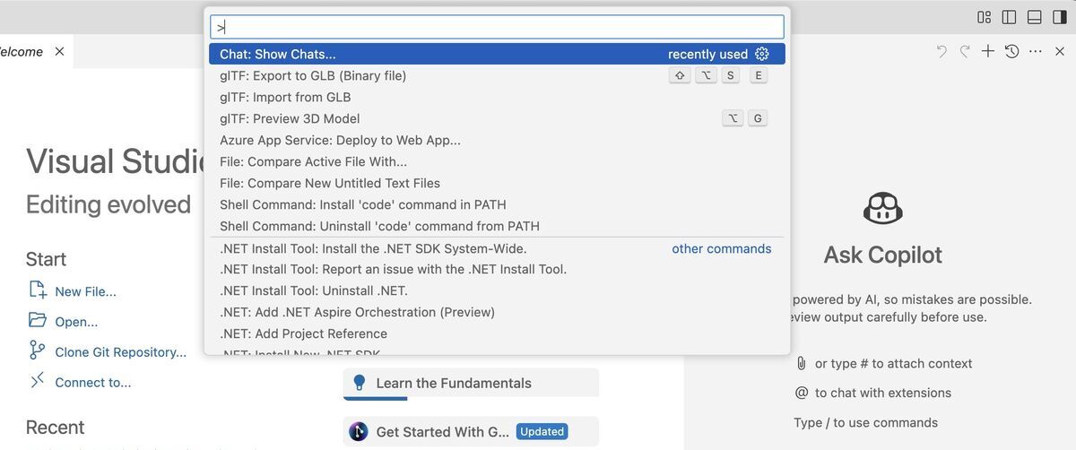 Visual Studio CodeでGitHub Copilot Chatの履歴を確認する方法