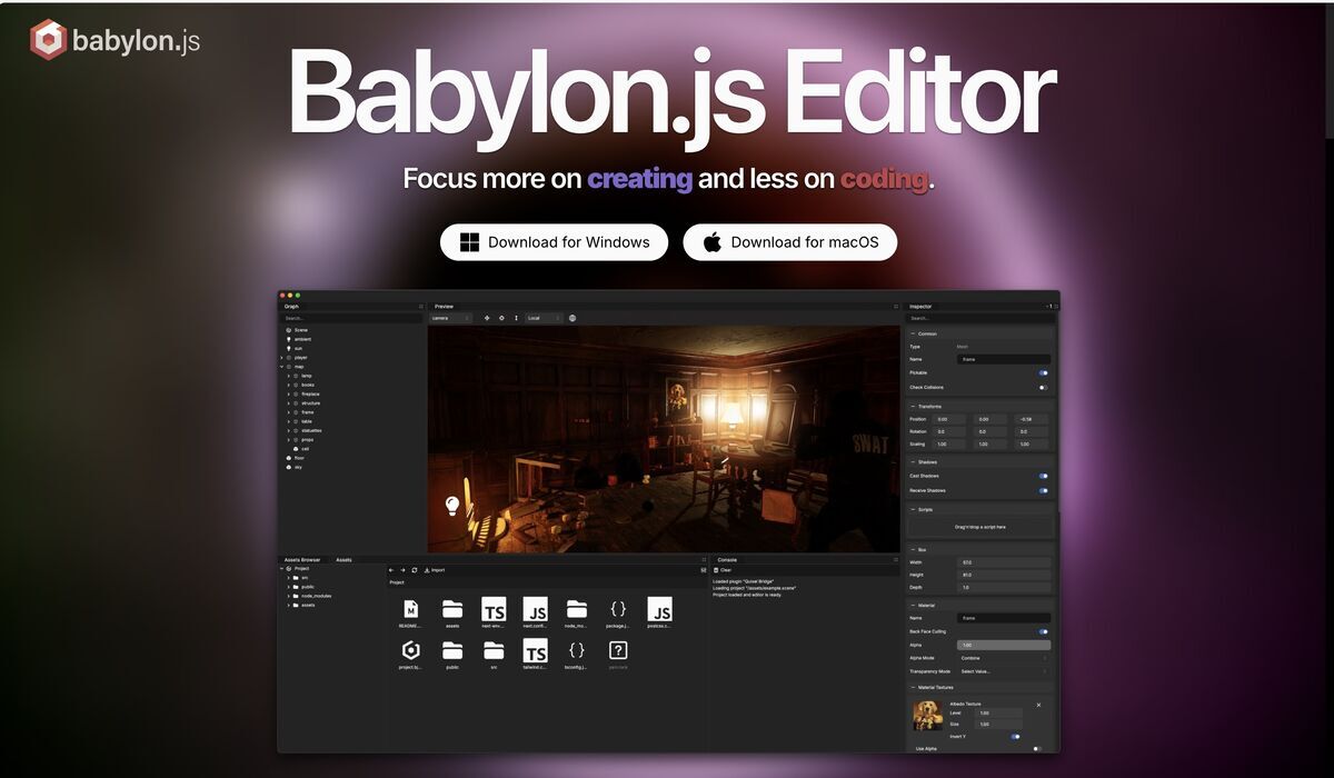 Babylon.js Editor v5