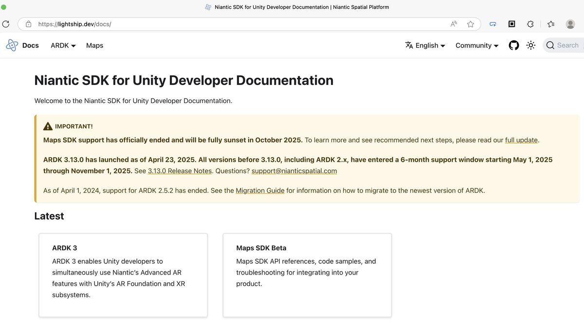 Niantic SDK for Unity Niantic SDK for Unity