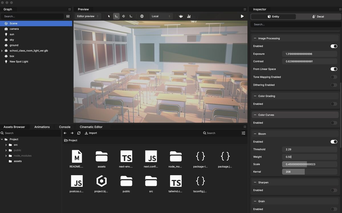 After Post Process on Babylon.js Editor