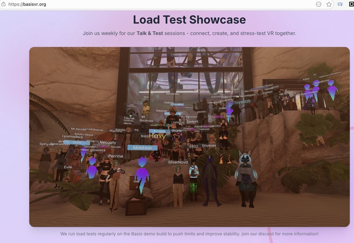 A Screenshot Example of Basis VR