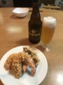 [2018誕生日ディナー]海老のあられ揚げ。お酒はCOEDOビール伽羅