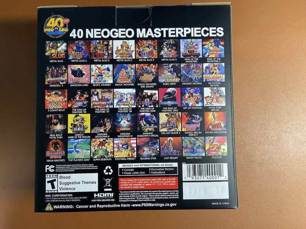 NEO GEO mini(ネオジオミニ)インターナショナルを購入したのでレビュー