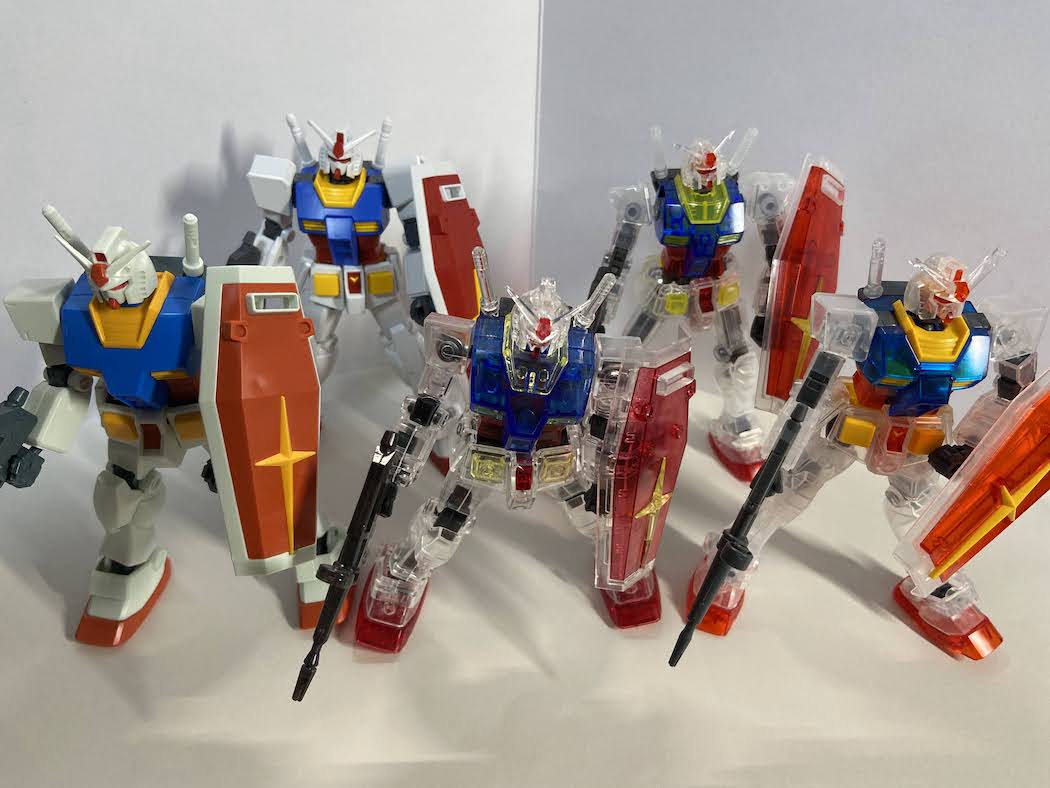 ガンプラ一番くじのエントリーグレード2種類で「全身クリアのRX-78-2