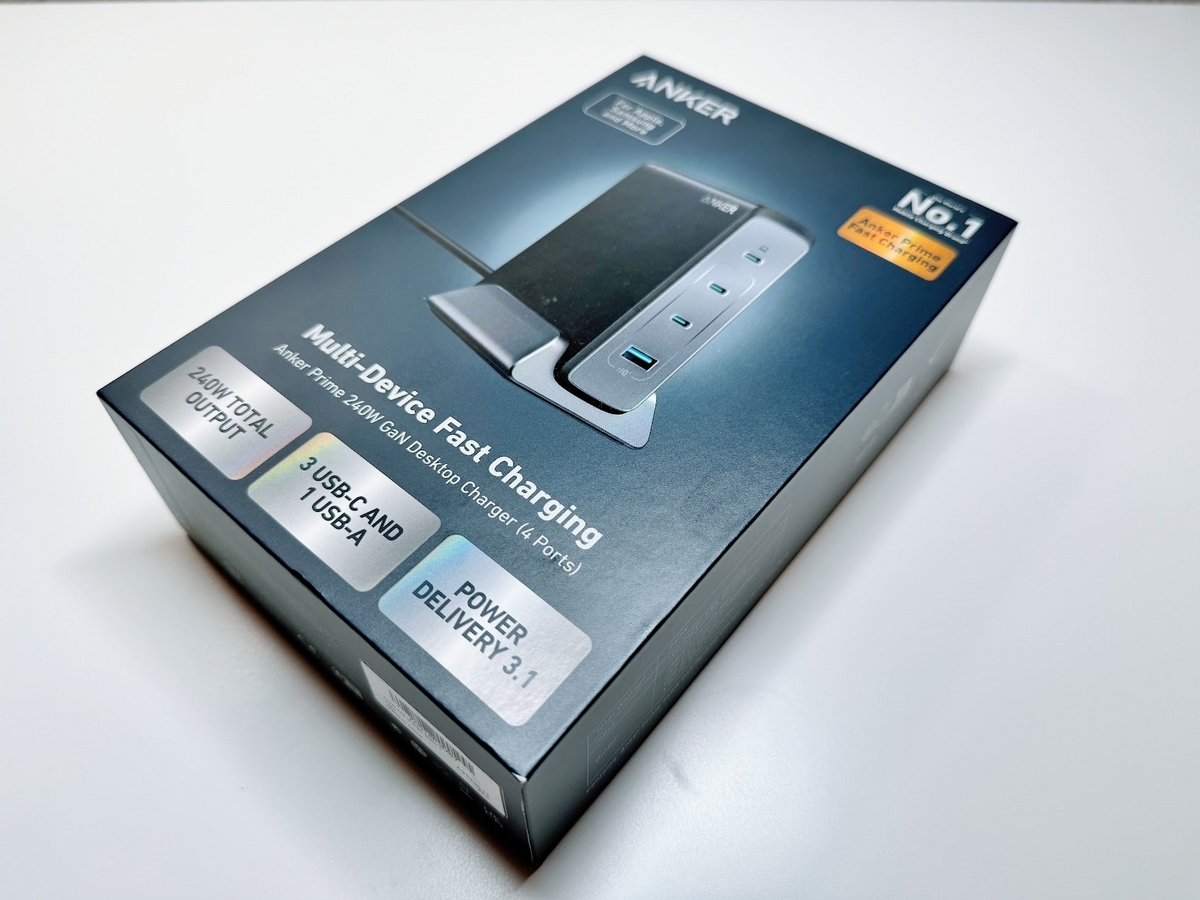 未開封 Anker Prime 240W GaN Desktop Charger Amazon | Anker Prime Desktop Charger (240W, 4 ports, GaN)(PD