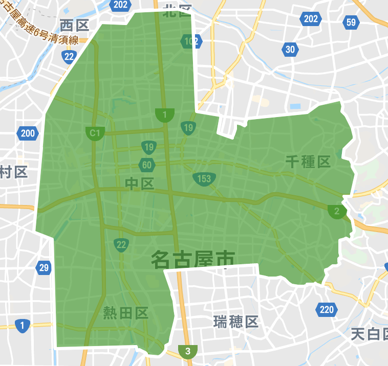 f:id:Tennessee-whiskey:20190422111757p:plain ウーバーイーツ 名古屋範囲