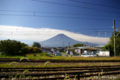 [山梨県][富士五湖][富士山]河口湖駅裏から望む富士