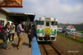 [北海道][江差線]江差駅 10:27初普通列車 出発前