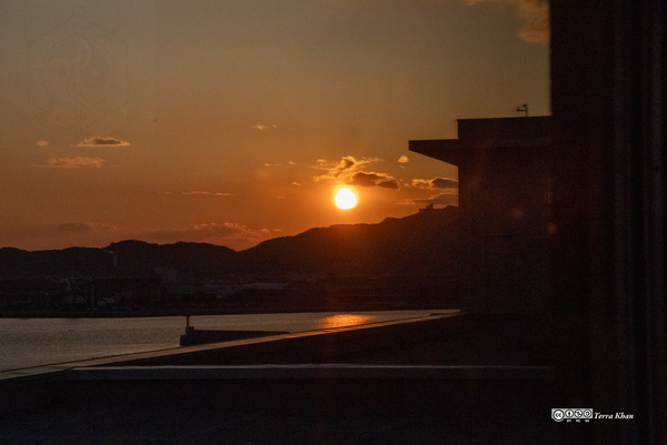 ホテル竹島から望む夕陽