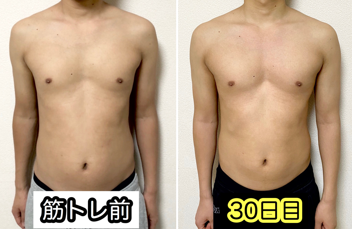 成長記録 筋トレ開始1ヵ月での体の変化は 毎日腕立てやってみた Doubleclutch