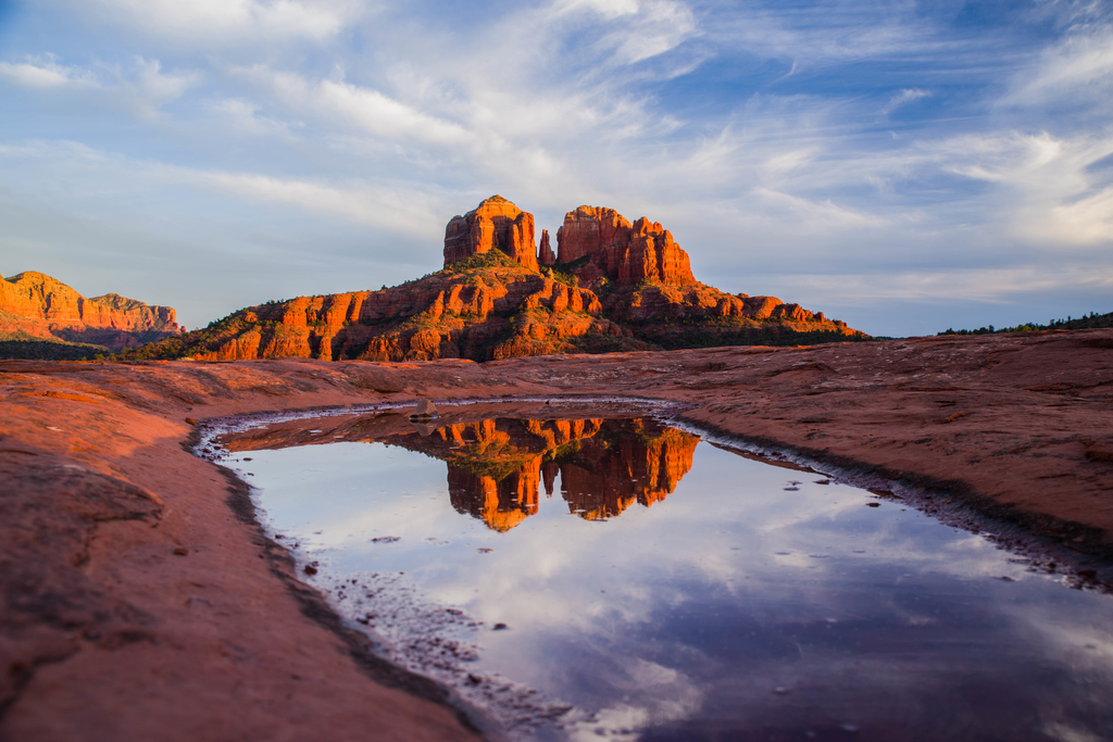 3dRose アリゾナ、セドナ、レッドロックSP、カテドラルロック - Us03 Bja0114 - ジェインズ・ギャラリー - ウォールクロック、13 x 13インチ (DPP_87810並行輸入 旅ログ運動音痴がカセドラルロックで自分を超える！セドナ4大