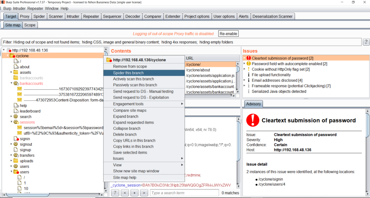 Owasp Cyclone Dx Example OWASP BWAのCycloneをツールで診断してみた - Shikata Ga Nai