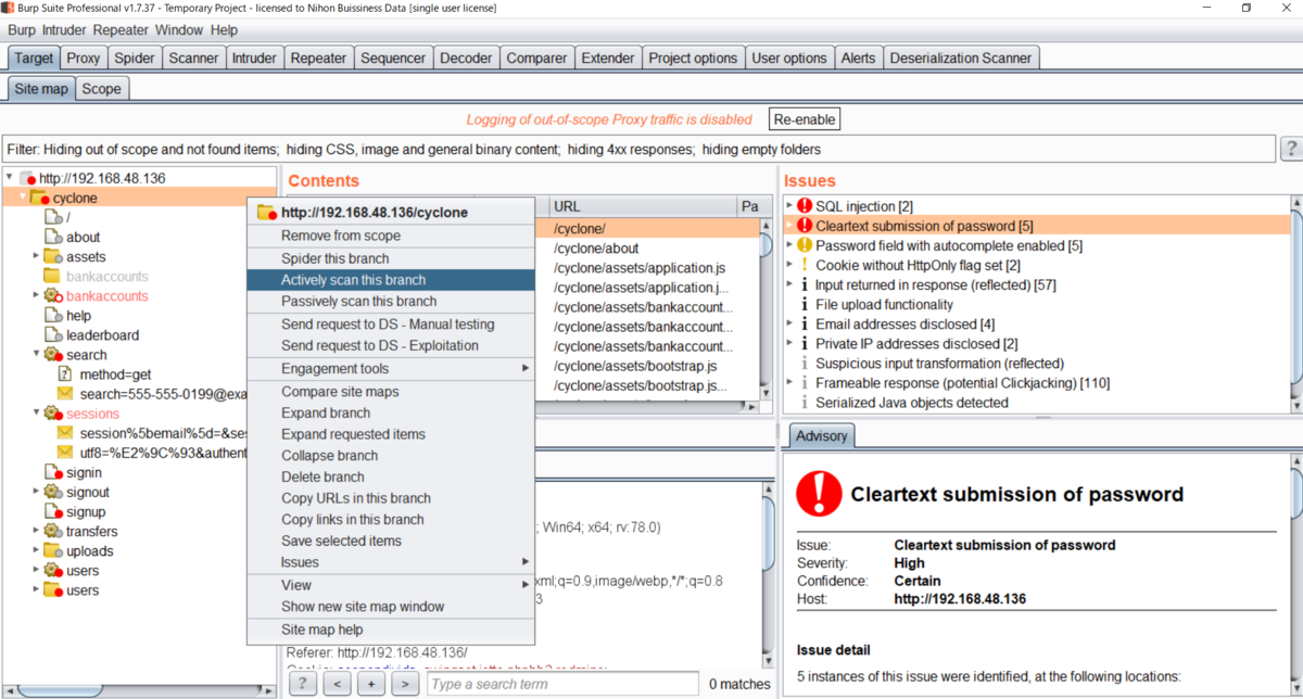 Owasp Cyclone Dx Example OWASP BWAのCycloneをツールで診断してみた - Shikata Ga Nai