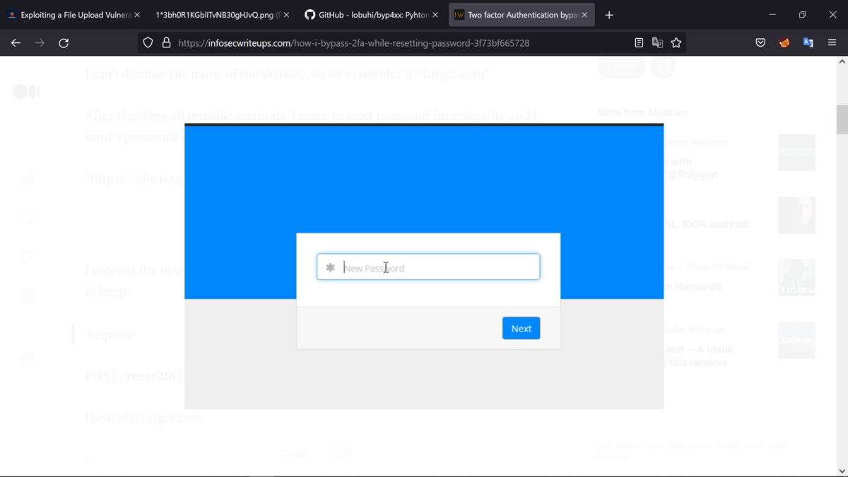 How I Bypassed 2FA while Resetting Passwordを訳してみた - Shikata