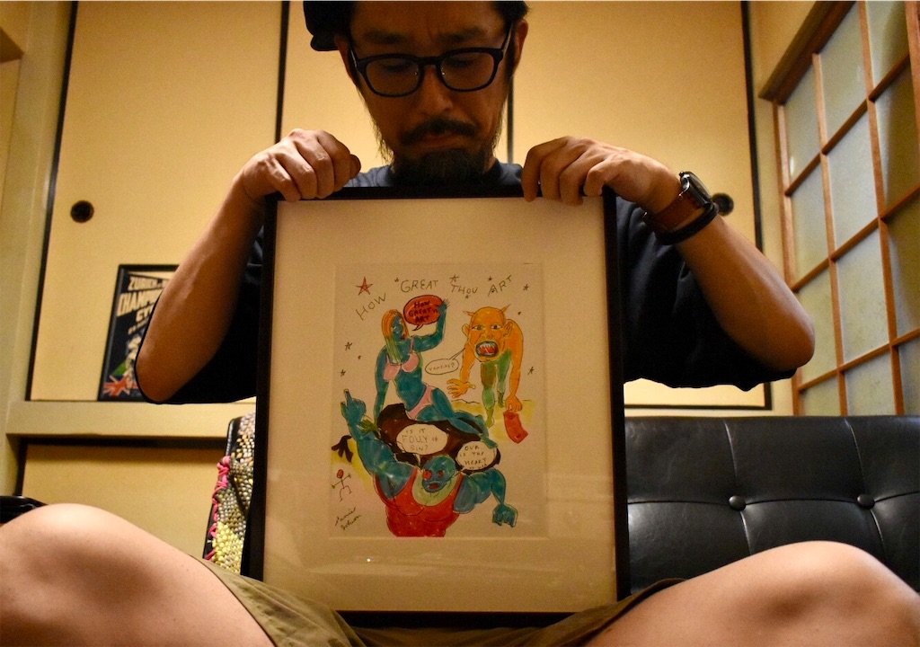 ダニエル・ジョンストン　サイン入りアート ダニエル・ジョンストン サイン入りアート ダニエル