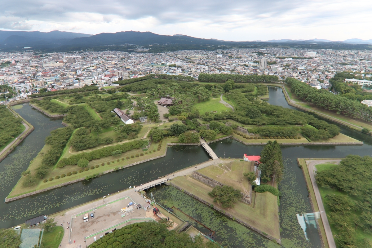 五稜郭タワーから見る五稜郭