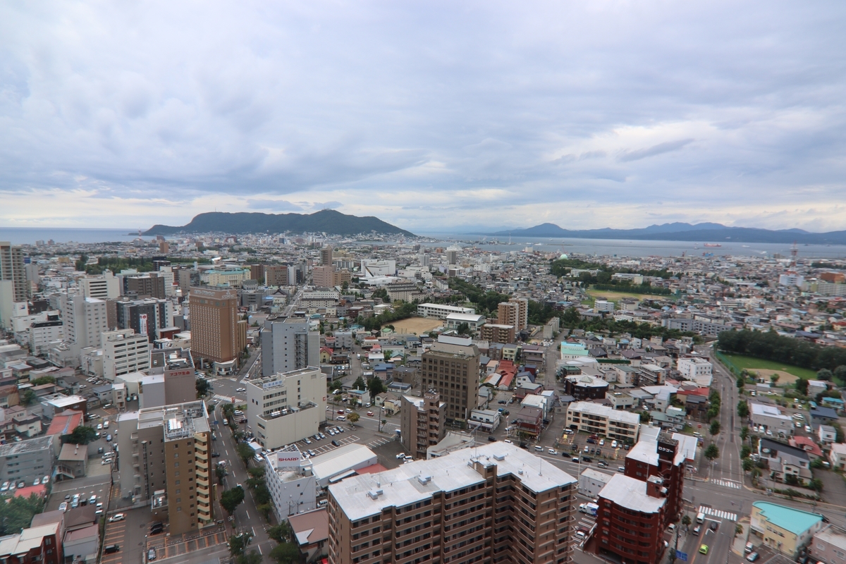 五稜郭タワーから見る函館の中心地