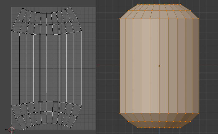 BlenderでUV展開をしたとき歪むときの図