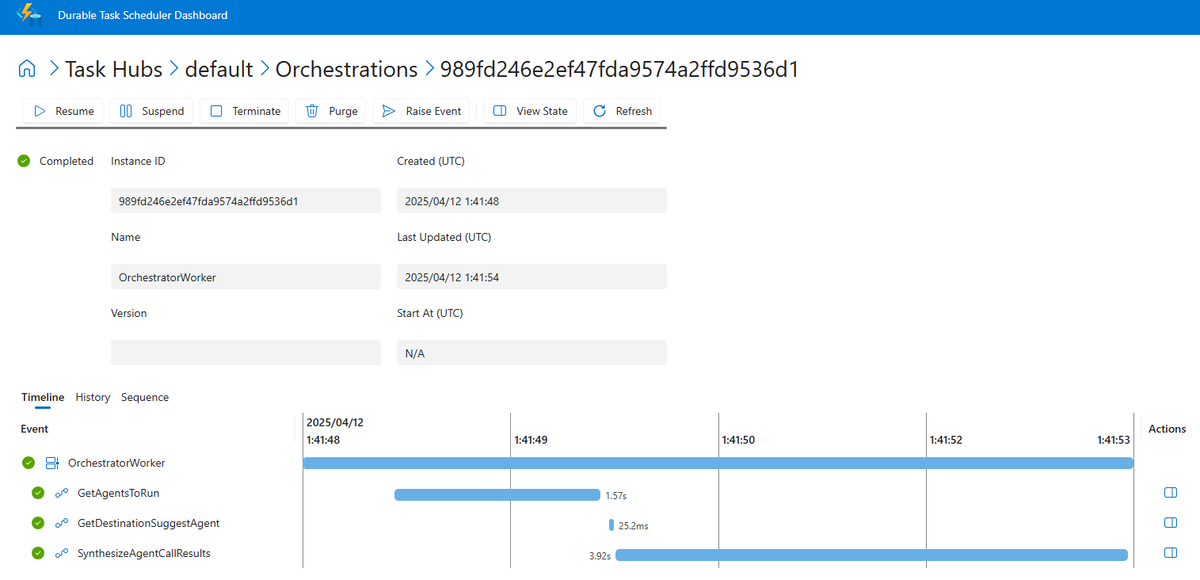 Azure Functions Durable Task Scheduler を使用して Multi Agent アプリケーションを構築する ...