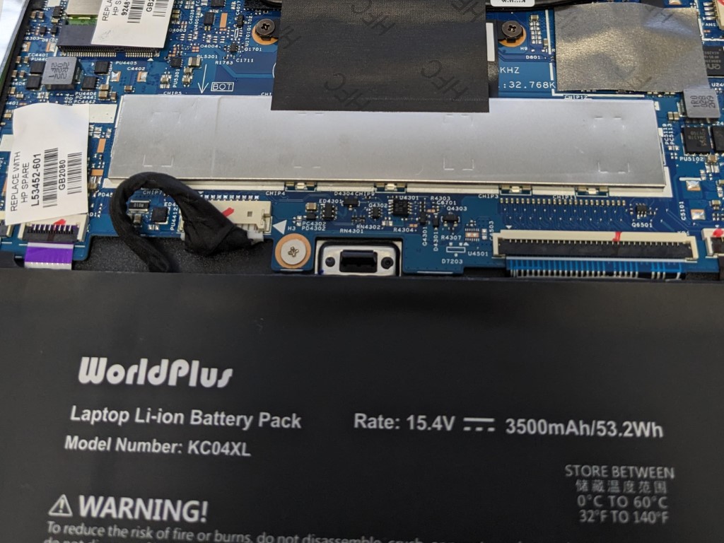 HP ENVY x360 13-ar0003au (13-ar0000シリーズ) 分解&バッテリー