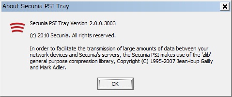 Secunia PSI 2.0.0.3003 。