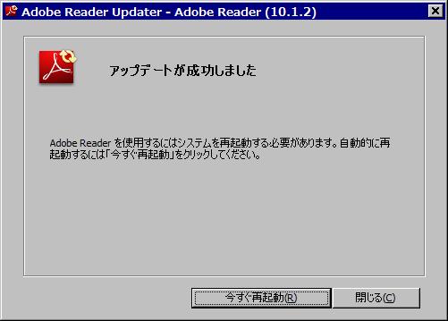 Adobe Reader 10.1.2 アップデート完了。