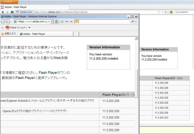 Adobe Flash Player 11.2.202.228 のテスト。 Adobe Flash Player 11.2.202.228 のテスト。