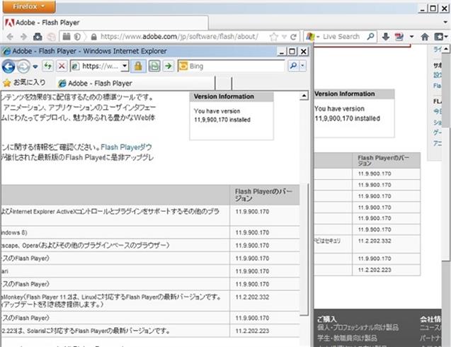 Adobe Flash Player 11.9.900.170 のテスト。 Adobe Flash Player 11.9.900.170 のテスト。