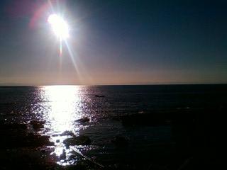 海に太陽。
