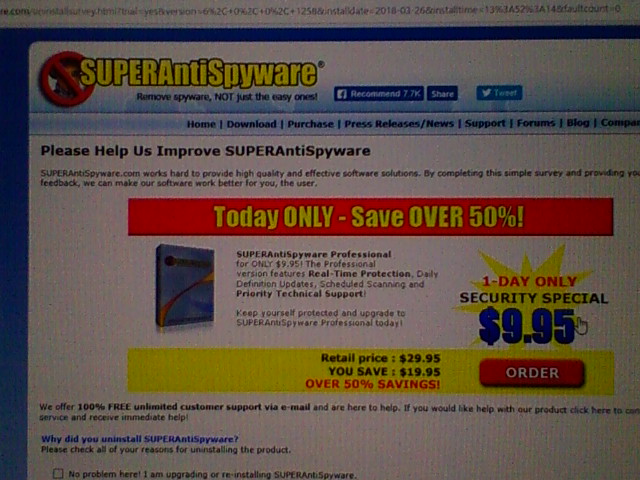 SUPERAntiSpyware 。