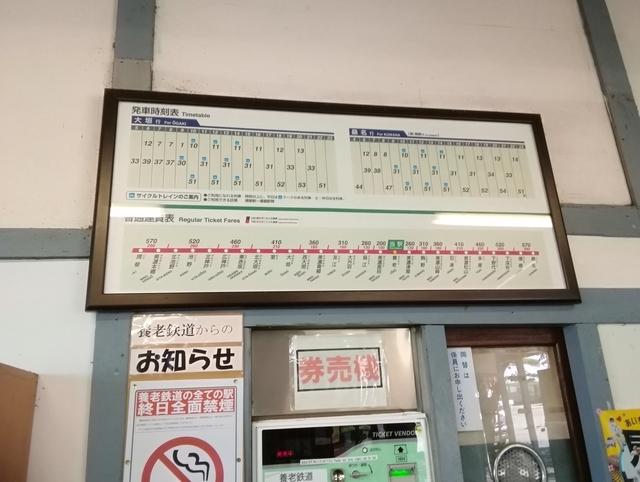 養老駅時刻表