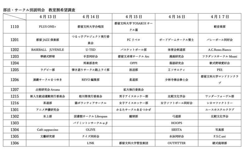 都留文科大学新入生歓迎運動実行委員会さんより