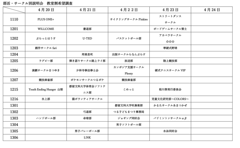 都留文科大学新入生歓迎運動実行委員会さんより