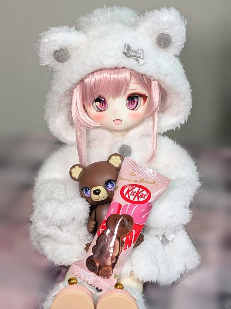 ✨激レア✨❤️お腹を押すと…❤️ピンク×ホワイト　アンティークベア　オープンマウス ウィッグを変えたくて初夏 - 10年ROMった私とラピスの日記