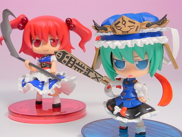 東方プロジェクト 缶バッジ 29個セット 風見幽香 小野塚小町 四季映姫 東方 スーパーデフォルメシリーズ 01 小野塚小町×四季映姫（2体