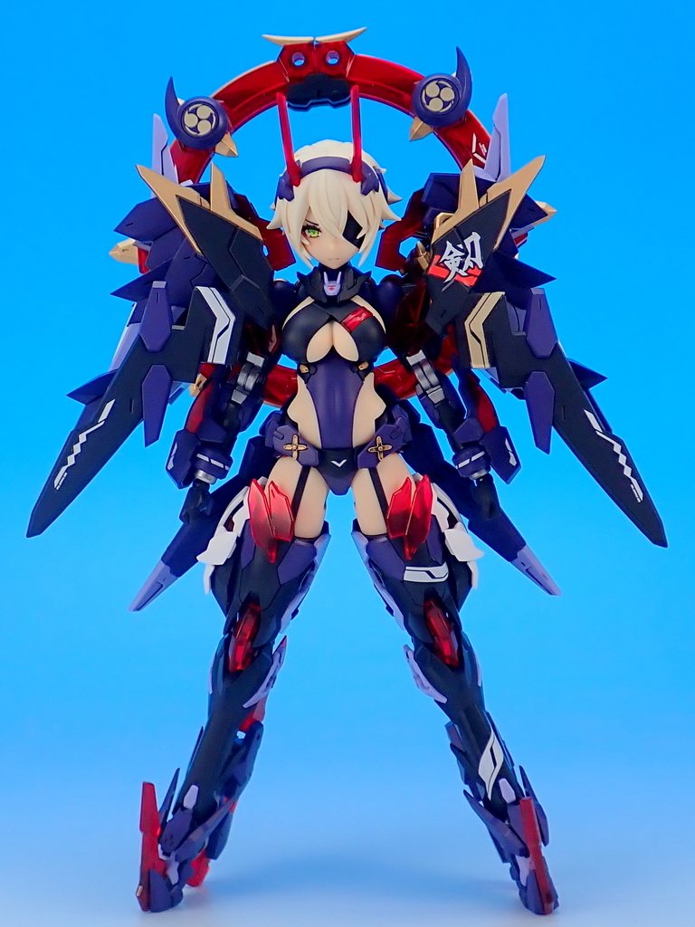 メガミデバイス　皇巫（オウブ) スサノヲ　くノ一雷電の陣　塗装完成　コトブキヤ メガミデバイス 皇巫（オウブ) スサノヲ くノ一白蒼炎の陣 塗装