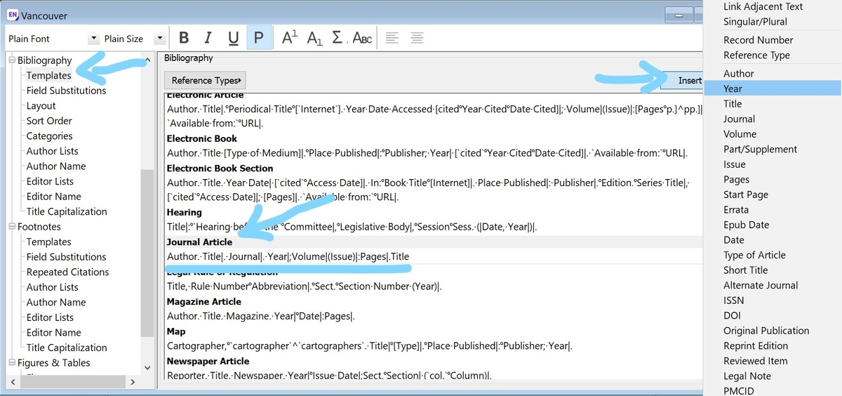 Endnote 文献リストの形式の変更方法