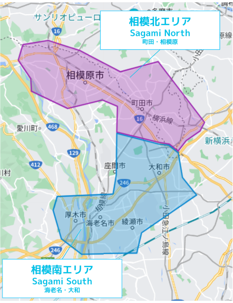 Wolt相模の配達可能エリア