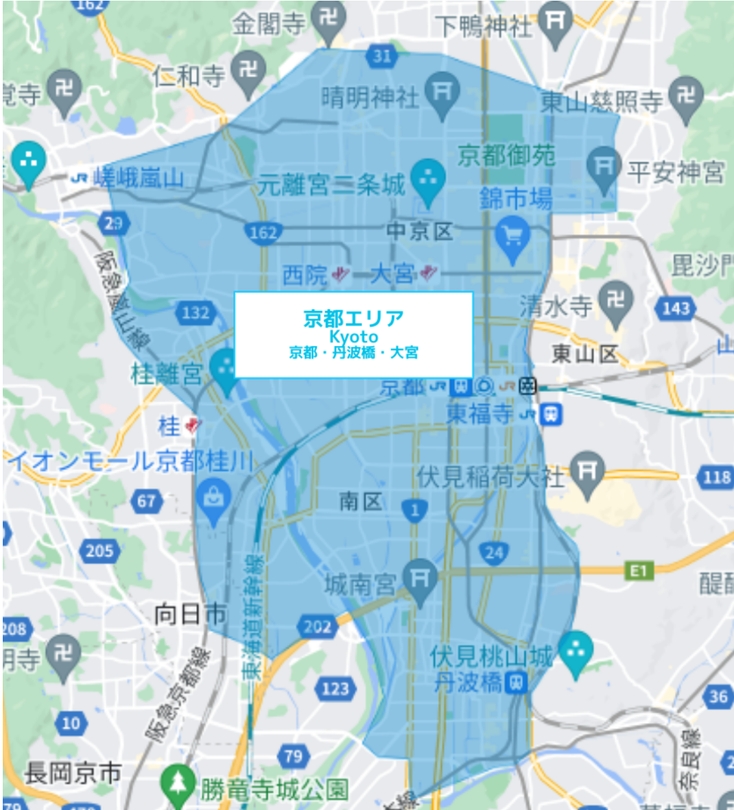 wolt 京都の配達可能エリア