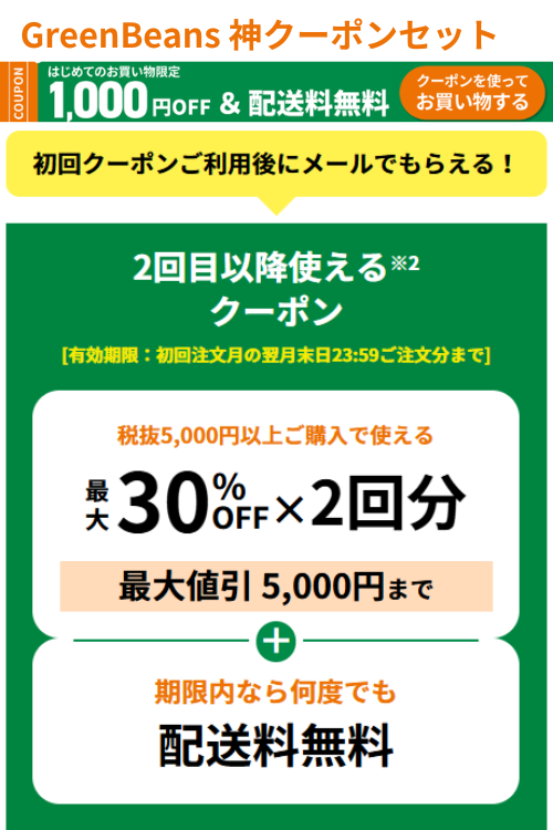 グリーンビーンズのクーポン