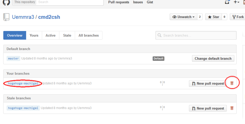 Githubで間違って作成したリモートブランチを消す方法 Uemmra3 S Blog
