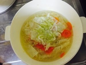 レンジでラーメン