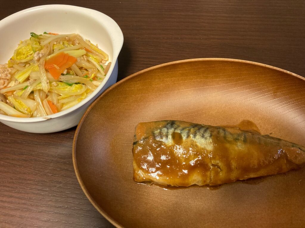ヨシケイプチママサバみそ一人分の量