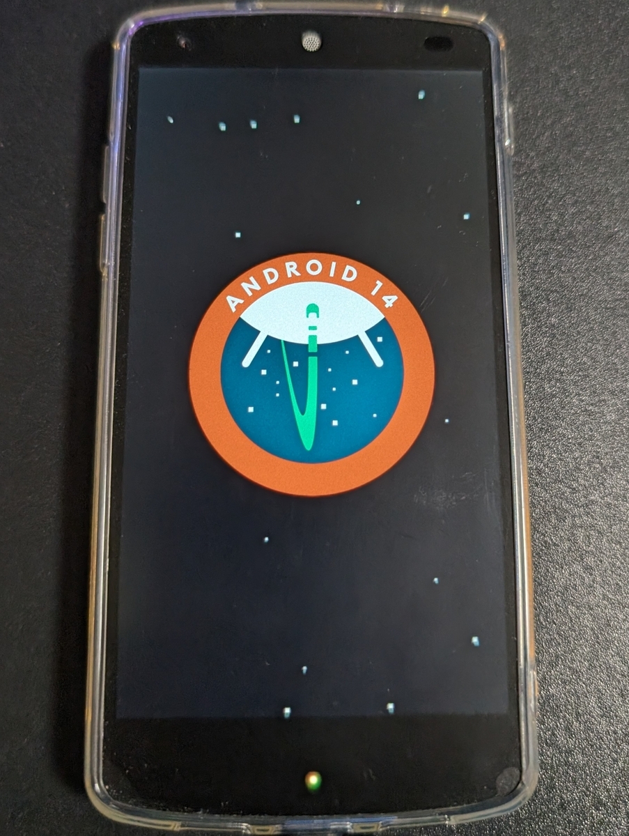 だいぶ前にNexus 5を買ったので、Android 14 (Lineage OS 21.0