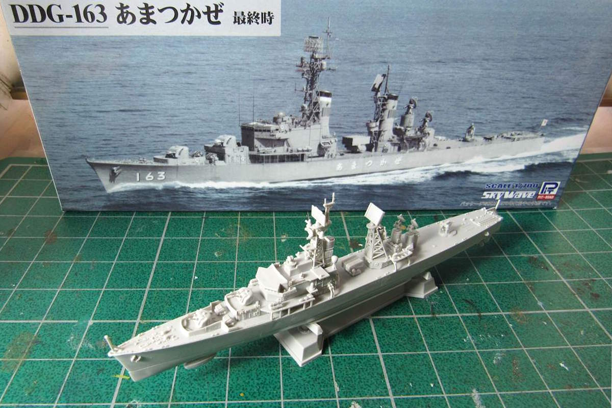 1／700 護衛艦あまつかぜ DDG-163 洋上ジオラマ仕上 1/700 海自護衛艦DDG163あまつかぜ その2 - 見知らぬ男の生活 ～某男の